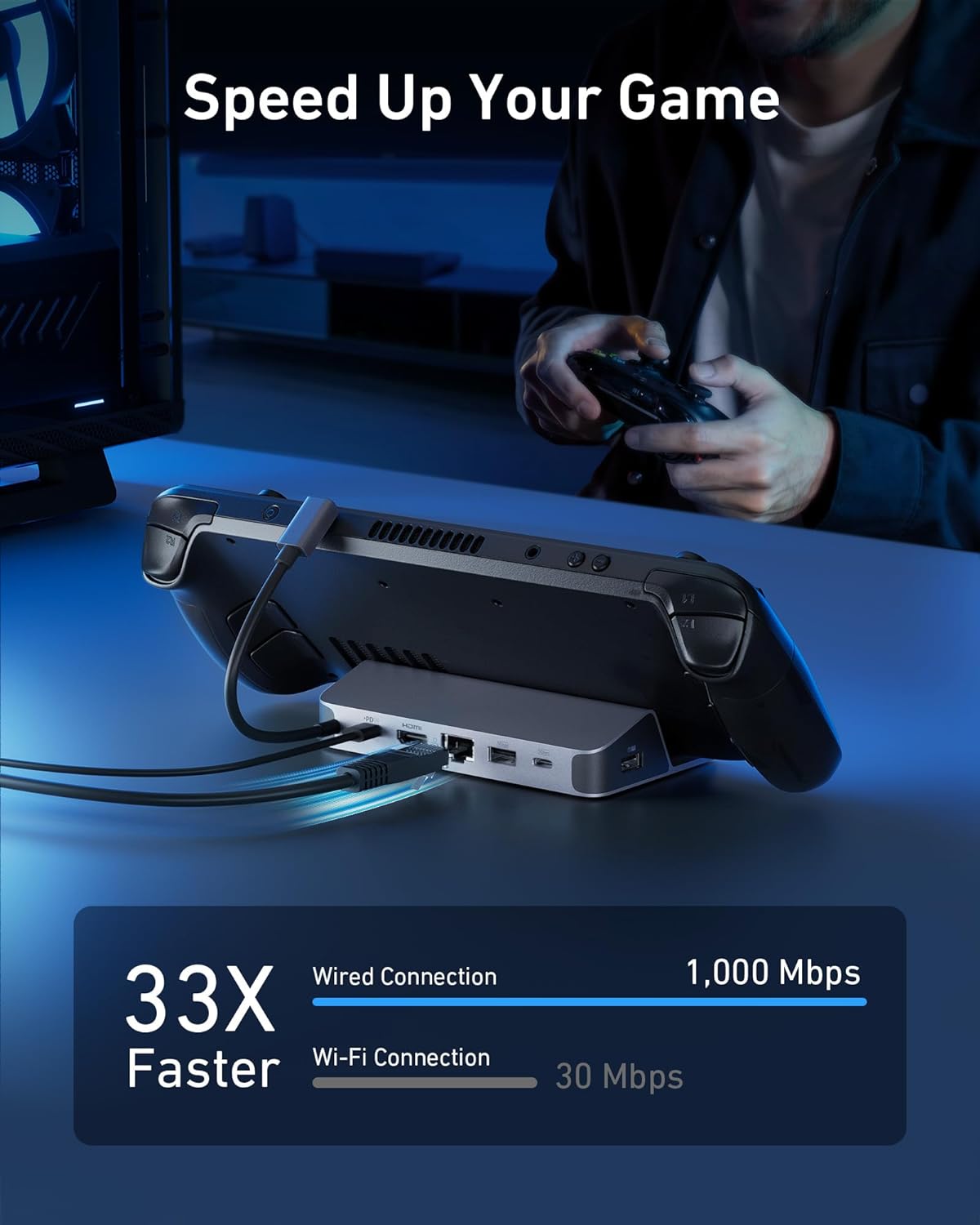 Usb C To Hdmi - Estação de Carregamento Anker para Steam