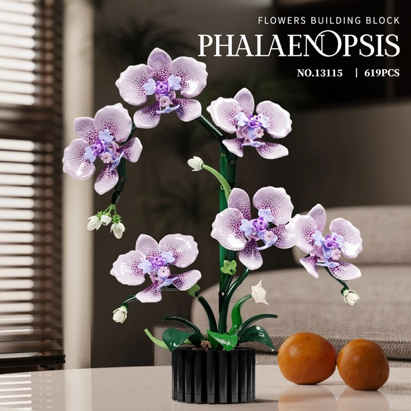 Tech House Accessories - Conjunto de Orquídea Phalaenopsis em Blocos