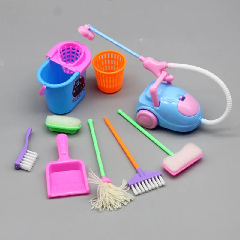 9 pçs casa de boneca em miniat - Tech House Accessories avaliação e preço
